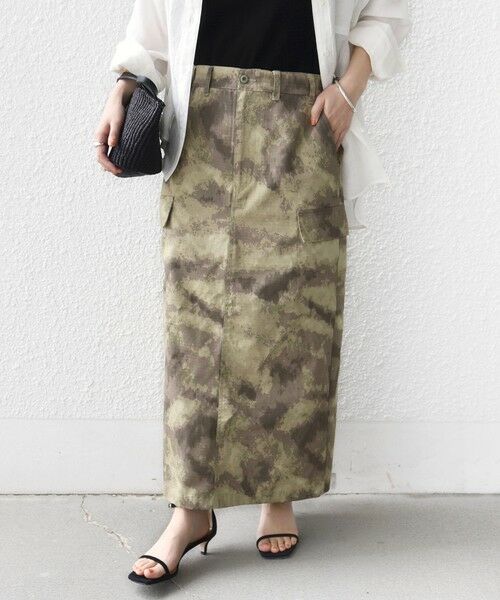 SHIPS / シップス ロング・マキシ丈スカート | 《予約》【SHIPS別注】GUNG HO:〈洗濯機可能〉CAMO柄 カーゴ スカート | 詳細5