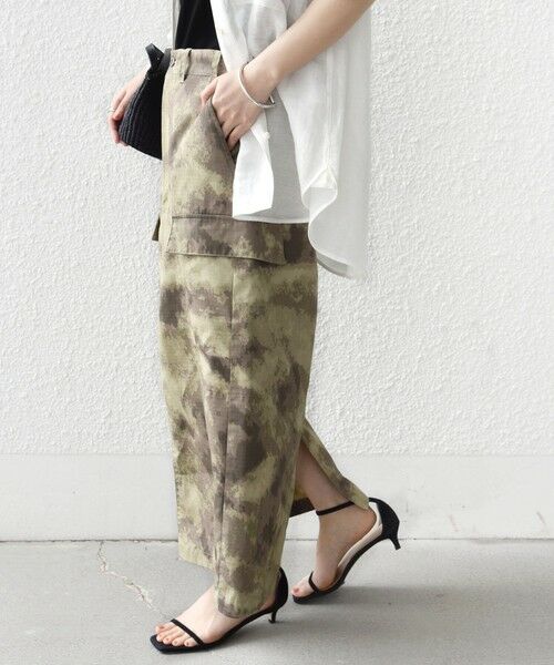 SHIPS / シップス ロング・マキシ丈スカート | 《予約》【SHIPS別注】GUNG HO:〈洗濯機可能〉CAMO柄 カーゴ スカート | 詳細6