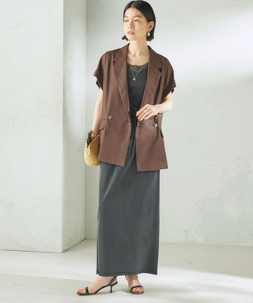 SHIPS / シップス ミニ・ひざ丈スカート | 《予約》〈手洗い可能〉フィブリル ジャージー ロング スカート | 詳細2