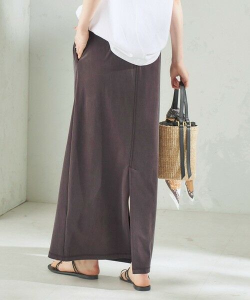 SHIPS / シップス ミニ・ひざ丈スカート | 《予約》〈手洗い可能〉フィブリル ジャージー ロング スカート | 詳細17