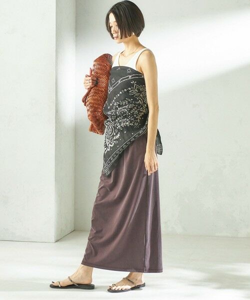 SHIPS / シップス ミニ・ひざ丈スカート | 《予約》〈手洗い可能〉フィブリル ジャージー ロング スカート | 詳細21