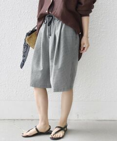 〈手洗い可能〉ギンガム サッカー ドロスト ショート パンツ