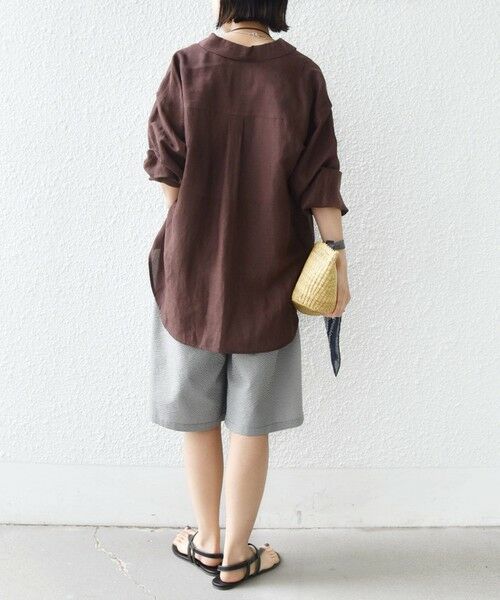 SHIPS / シップス ショート・ハーフ・半端丈パンツ | 〈手洗い可能〉ギンガム サッカー ドロスト ショート パンツ | 詳細3