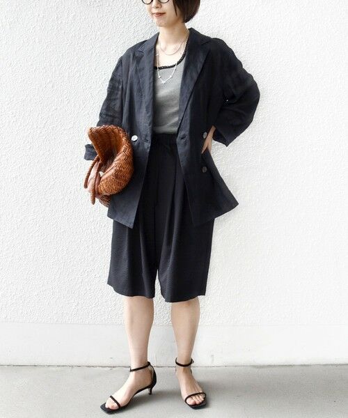 SHIPS / シップス ショート・ハーフ・半端丈パンツ | 〈手洗い可能〉ギンガム サッカー ドロスト ショート パンツ | 詳細20