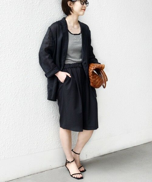 SHIPS / シップス ショート・ハーフ・半端丈パンツ | 〈手洗い可能〉ギンガム サッカー ドロスト ショート パンツ | 詳細23