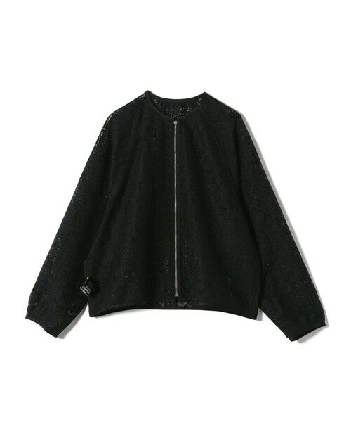 SHIPS / シップス ブルゾン | SHIPS Primary Navy Label:〈手洗い可能〉幾何学 ラッセル レース ブルゾン | 詳細3