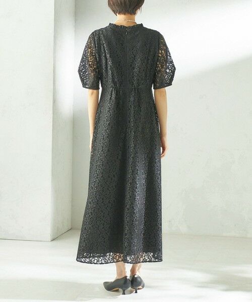 SHIPS / シップス ロング・マキシ丈ワンピース | kaene:コード レース パフ スリーブ ワンピース | 詳細10