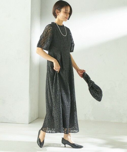 SHIPS / シップス ロング・マキシ丈ワンピース | kaene:コード レース パフ スリーブ ワンピース | 詳細5