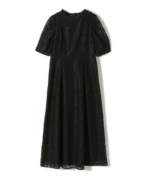 SHIPS / シップス ロング・マキシ丈ワンピース | kaene:コード レース パフ スリーブ ワンピース（ブラック）
