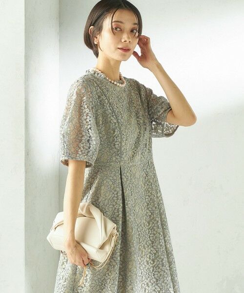SHIPS / シップス ロング・マキシ丈ワンピース | kaene:コード レース パフ スリーブ ワンピース | 詳細19
