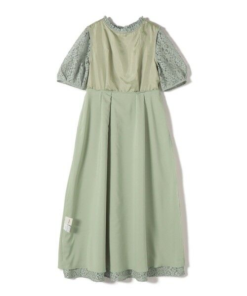 SHIPS / シップス ロング・マキシ丈ワンピース | kaene:コード レース パフ スリーブ ワンピース | 詳細22