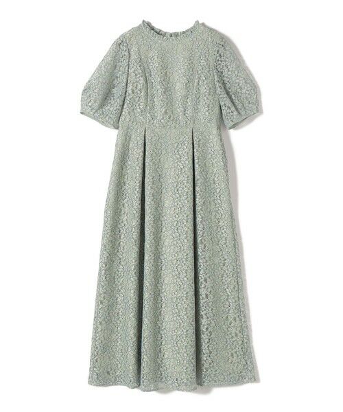 SHIPS / シップス ロング・マキシ丈ワンピース | kaene:コード レース パフ スリーブ ワンピース（ライトグリーン）