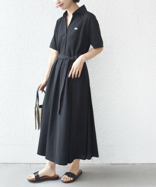 SHIPS / シップス ロング・マキシ丈ワンピース | LACOSTE:〈洗濯機可能〉スキッパー ポロ マキシ ワンピース | 詳細2