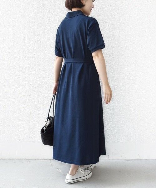 SHIPS / シップス ロング・マキシ丈ワンピース | LACOSTE:〈洗濯機可能〉スキッパー ポロ マキシ ワンピース | 詳細16