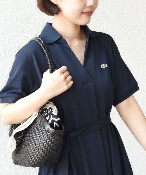 SHIPS / シップス ロング・マキシ丈ワンピース | LACOSTE:〈洗濯機可能〉スキッパー ポロ マキシ ワンピース | 詳細18