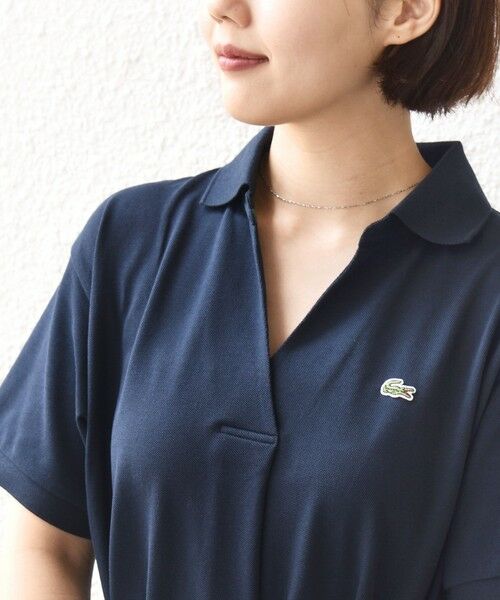 SHIPS / シップス ロング・マキシ丈ワンピース | LACOSTE:〈洗濯機可能〉スキッパー ポロ マキシ ワンピース | 詳細19