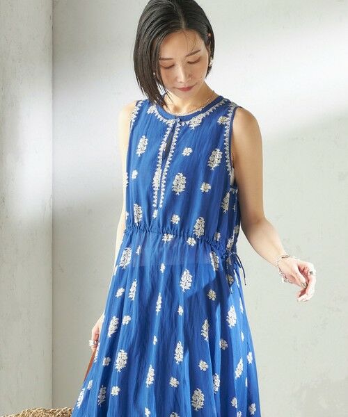 SHIPS / シップス ロング・マキシ丈ワンピース | 《予約》【SHIPS別注】Fanaka:〈手洗い可能〉フラワー プリント 刺繍 ワンピース | 詳細24