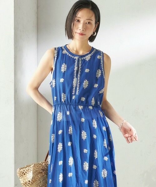 SHIPS / シップス ロング・マキシ丈ワンピース | 《予約》【SHIPS別注】Fanaka:〈手洗い可能〉フラワー プリント 刺繍 ワンピース | 詳細25