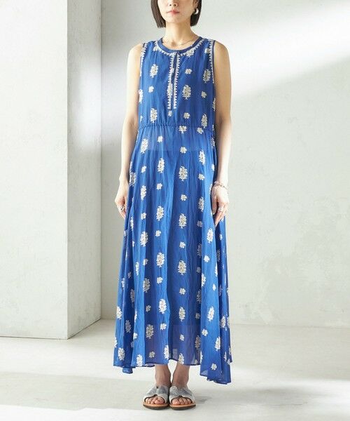 SHIPS / シップス ロング・マキシ丈ワンピース | 《予約》【SHIPS別注】Fanaka:〈手洗い可能〉フラワー プリント 刺繍 ワンピース | 詳細28
