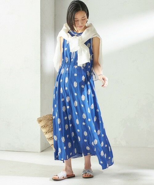 SHIPS / シップス ロング・マキシ丈ワンピース | 《予約》【SHIPS別注】Fanaka:〈手洗い可能〉フラワー プリント 刺繍 ワンピース | 詳細19