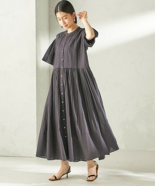 SHIPS / シップス ロング・マキシ丈ワンピース | 《予約》【SHIPS別注】Fanaka:〈手洗い可能〉ストライプ ドビー 羽織 ワンピース | 詳細2