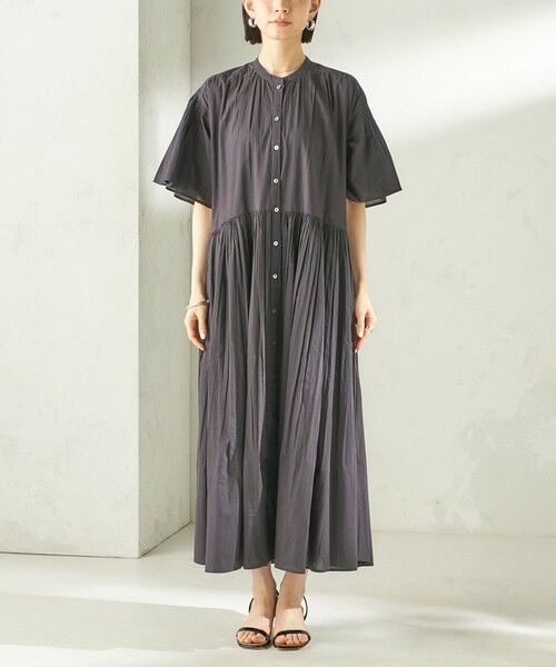 SHIPS / シップス ロング・マキシ丈ワンピース | 《予約》【SHIPS別注】Fanaka:〈手洗い可能〉ストライプ ドビー 羽織 ワンピース | 詳細8