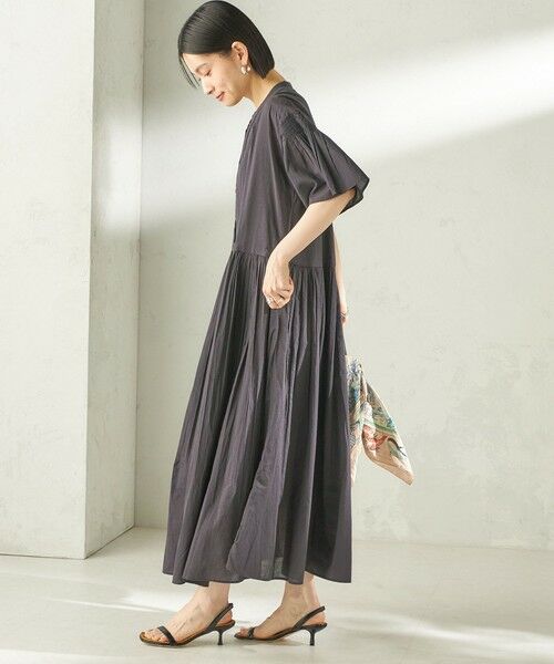 SHIPS / シップス ロング・マキシ丈ワンピース | 《予約》【SHIPS別注】Fanaka:〈手洗い可能〉ストライプ ドビー 羽織 ワンピース | 詳細3