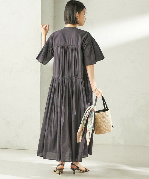 SHIPS / シップス ロング・マキシ丈ワンピース | 《予約》【SHIPS別注】Fanaka:〈手洗い可能〉ストライプ ドビー 羽織 ワンピース | 詳細4