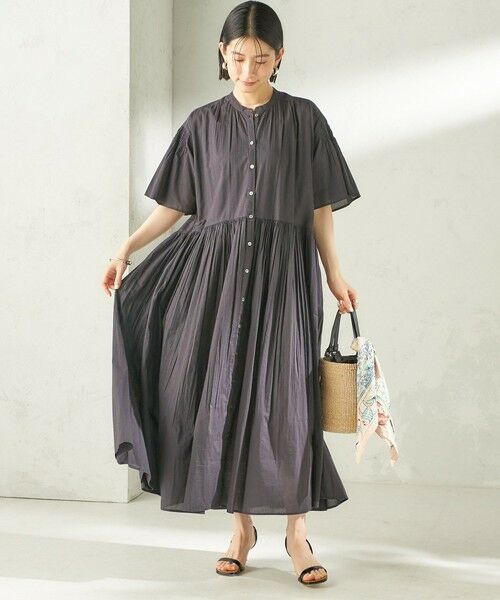 SHIPS / シップス ロング・マキシ丈ワンピース | 《予約》【SHIPS別注】Fanaka:〈手洗い可能〉ストライプ ドビー 羽織 ワンピース | 詳細5