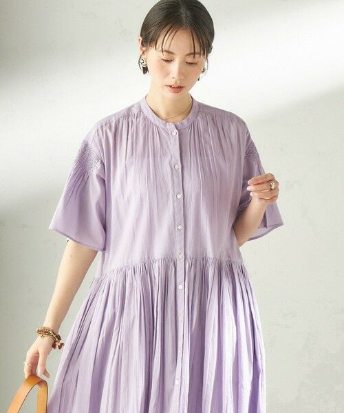 SHIPS / シップス ロング・マキシ丈ワンピース | 《予約》【SHIPS別注】Fanaka:〈手洗い可能〉ストライプ ドビー 羽織 ワンピース | 詳細18