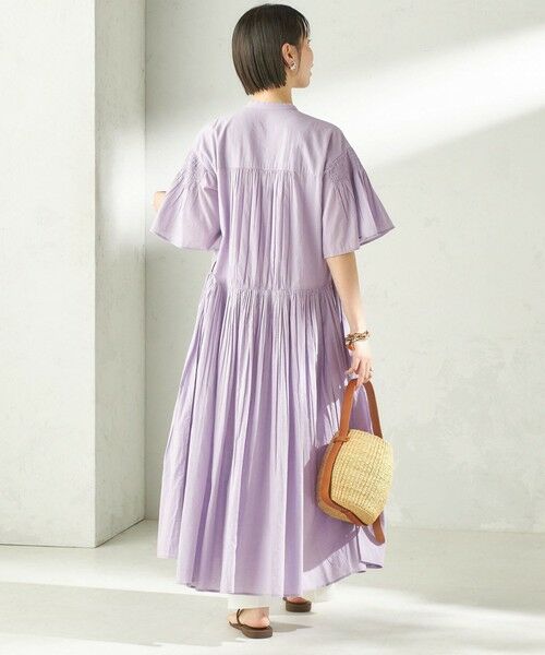 SHIPS / シップス ロング・マキシ丈ワンピース | 《予約》【SHIPS別注】Fanaka:〈手洗い可能〉ストライプ ドビー 羽織 ワンピース | 詳細16