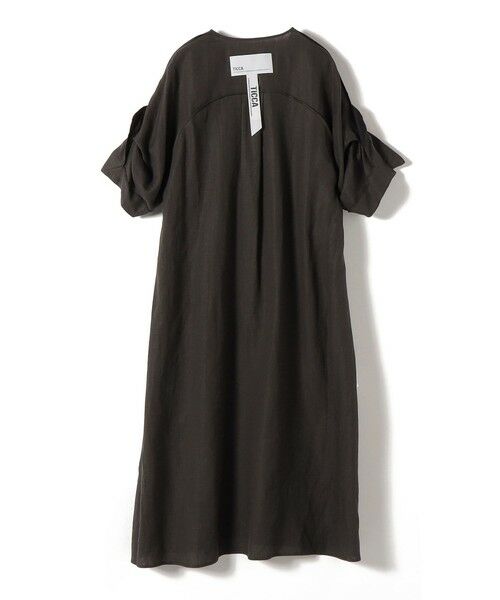 SHIPS / シップス ロング・マキシ丈ワンピース | 《予約》TICCA:〈手洗い可能〉リネン ツイスト スリーブ ワンピース | 詳細15