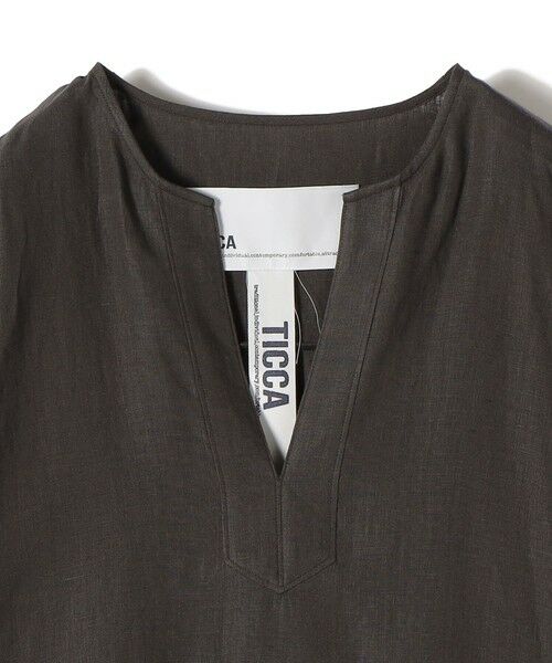 SHIPS / シップス ロング・マキシ丈ワンピース | 《予約》TICCA:〈手洗い可能〉リネン ツイスト スリーブ ワンピース | 詳細16