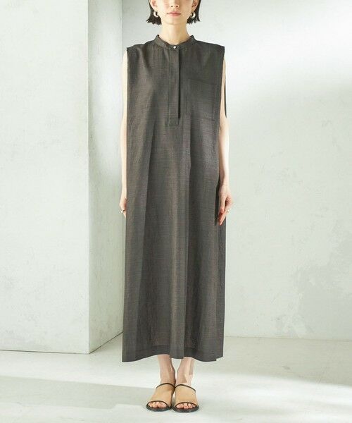 SHIPS / シップス ロング・マキシ丈ワンピース | 《予約》〈接触冷感/UVカット/吸水速乾/洗濯機可能〉SUUSUU タック スリーブ ワンピース | 詳細9