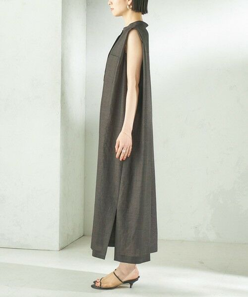 SHIPS / シップス ロング・マキシ丈ワンピース | 《予約》〈接触冷感/UVカット/吸水速乾/洗濯機可能〉SUUSUU タック スリーブ ワンピース | 詳細10