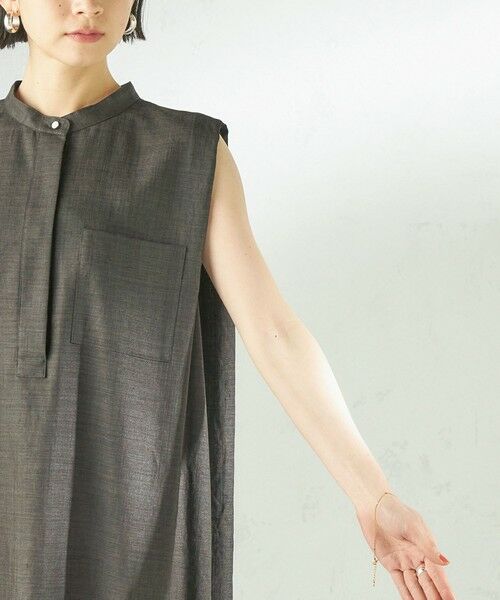 SHIPS / シップス ロング・マキシ丈ワンピース | 【実力派ベーシック】〈接触冷感/UVカット/吸水速乾/洗濯機可能〉SUUSUU タック スリーブ ワンピース | 詳細14