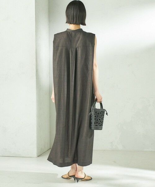 SHIPS / シップス ロング・マキシ丈ワンピース | 《予約》〈接触冷感/UVカット/吸水速乾/洗濯機可能〉SUUSUU タック スリーブ ワンピース | 詳細4