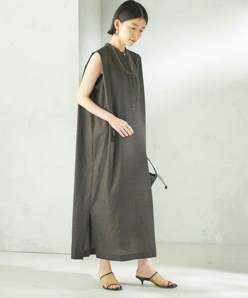 SHIPS / シップス ロング・マキシ丈ワンピース | 《予約》〈接触冷感/UVカット/吸水速乾/洗濯機可能〉SUUSUU タック スリーブ ワンピース | 詳細5