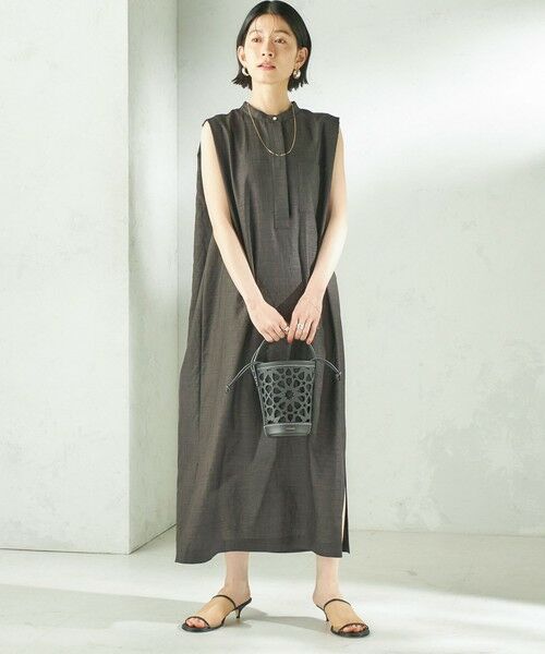 SHIPS / シップス ロング・マキシ丈ワンピース | 《予約》〈接触冷感/UVカット/吸水速乾/洗濯機可能〉SUUSUU タック スリーブ ワンピース | 詳細6