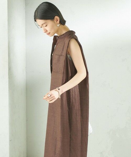 SHIPS / シップス ロング・マキシ丈ワンピース | 《予約》〈接触冷感/UVカット/吸水速乾/洗濯機可能〉SUUSUU タック スリーブ ワンピース | 詳細20