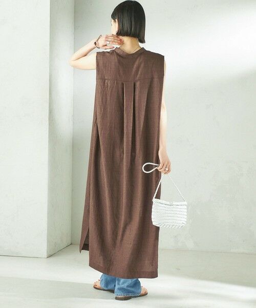 SHIPS / シップス ロング・マキシ丈ワンピース | 《予約》〈接触冷感/UVカット/吸水速乾/洗濯機可能〉SUUSUU タック スリーブ ワンピース | 詳細16