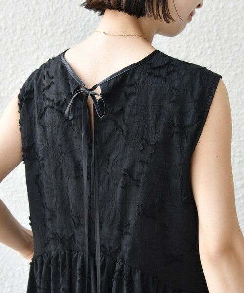 SHIPS / シップス ロング・マキシ丈ワンピース | 《予約》〈手洗い可能〉シアー ジャカード ノースリーブ ワンピース | 詳細10