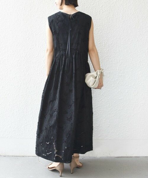 SHIPS / シップス ロング・マキシ丈ワンピース | 《予約》〈手洗い可能〉シアー ジャカード ノースリーブ ワンピース | 詳細7