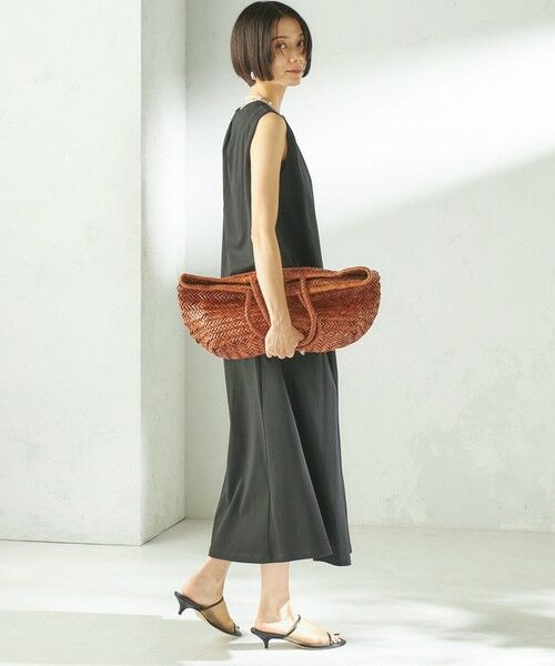 SHIPS / シップス ロング・マキシ丈ワンピース | 《予約》〈接触冷感/吸水速乾/洗濯機可能〉ハイゲージ ポンチ ノースリーブ ワンピース | 詳細13