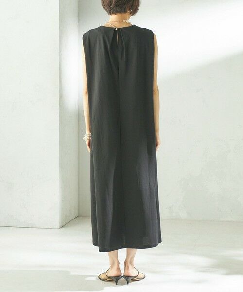 SHIPS / シップス ロング・マキシ丈ワンピース | 《予約》〈接触冷感/吸水速乾/洗濯機可能〉ハイゲージ ポンチ ノースリーブ ワンピース | 詳細18