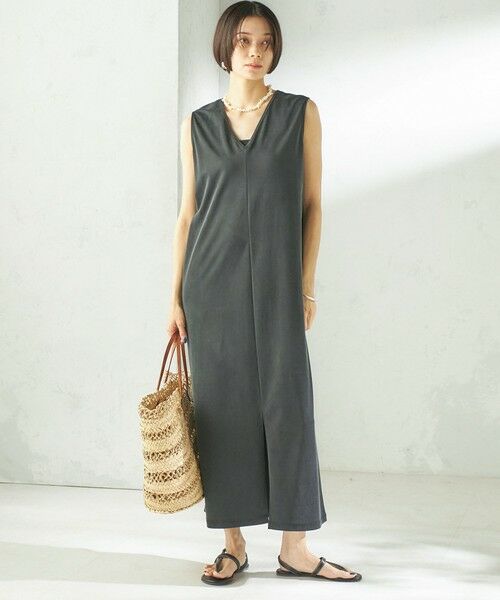 SHIPS / シップス ロング・マキシ丈ワンピース | 《予約》〈手洗い可能〉フィブリル ジャージー 2WAY ワンピース | 詳細5