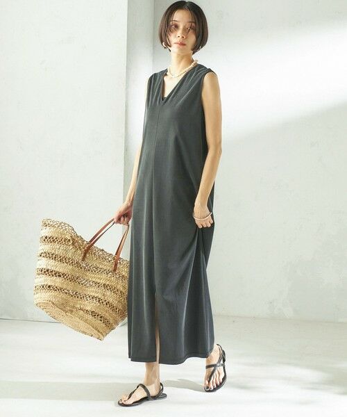 SHIPS / シップス ロング・マキシ丈ワンピース | 《予約》〈手洗い可能〉フィブリル ジャージー 2WAY ワンピース | 詳細6