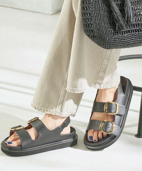 SHIPS / シップス サンダル | 《予約》NORMSCOR: フット ベルト サンダル（ブラック）