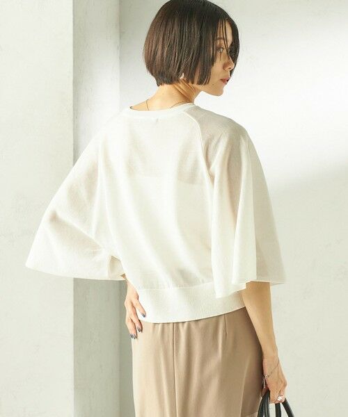 SHIPS / シップス カーディガン・ボレロ | 《予約》〈手洗い可能〉綿 フレア スリーブ キーネック カーディガン | 詳細7