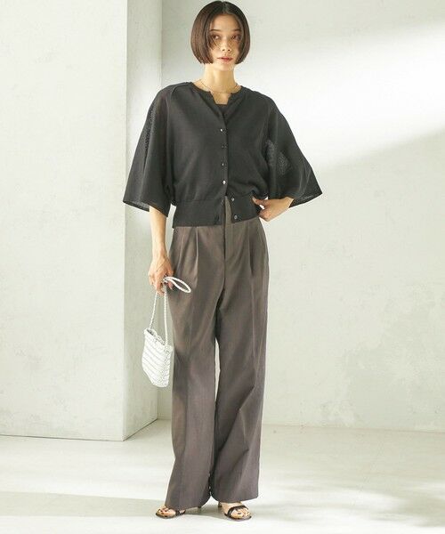 SHIPS / シップス カーディガン・ボレロ | 《予約》〈手洗い可能〉綿 フレア スリーブ キーネック カーディガン | 詳細13